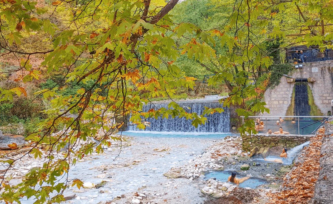 Relax in the hot springs of Pozar Baths